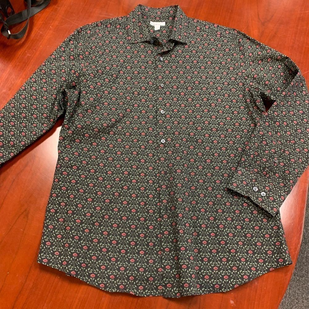 Bar III Rose Garden Slim Fit Stretch Shirt L
